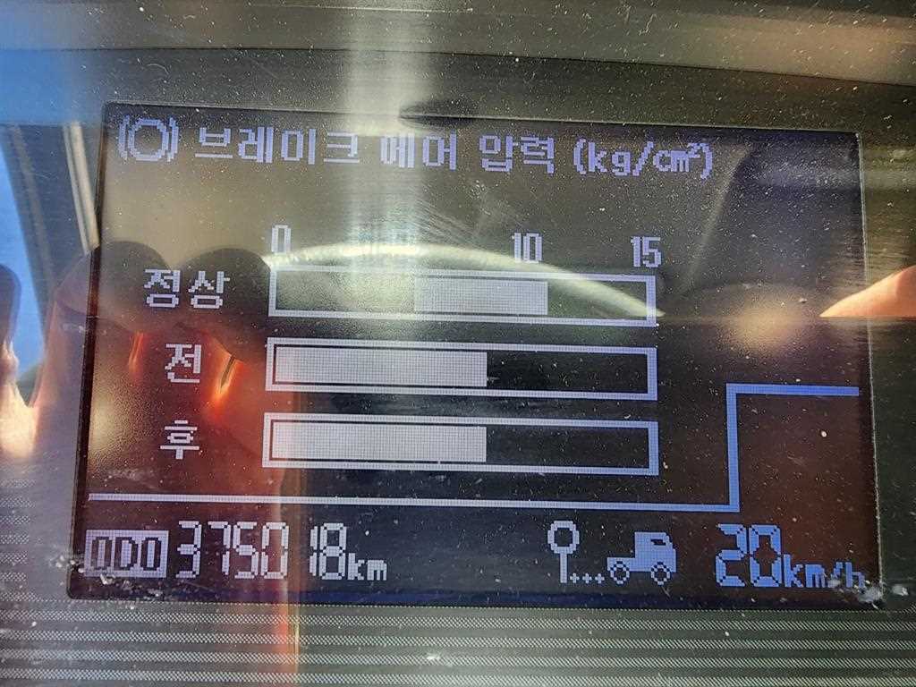 현대 메가트럭 5톤 카고 2012년식 계기판의 누적 거리