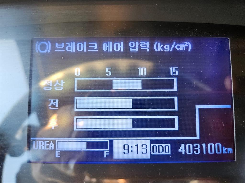 현대 메가트럭 5톤 카고 2015년식 계기판 거리와 게이지