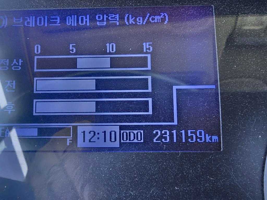 현대 메가트럭 5톤 집게차 2017년식 숫자로 보는 계기판